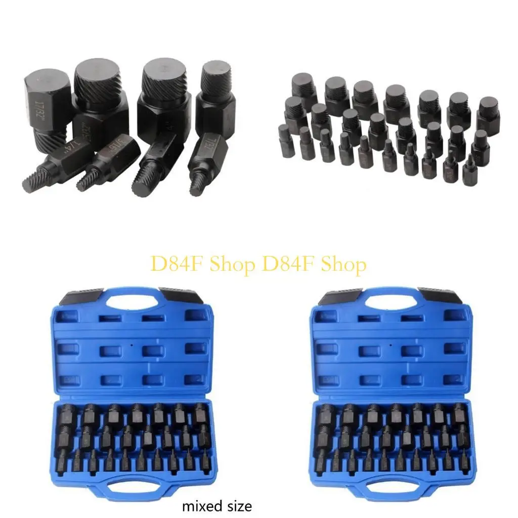 D84F 25Pcs Damaged Screw Extractor Removal Broken Speed Out Screwing Out Bolts Step