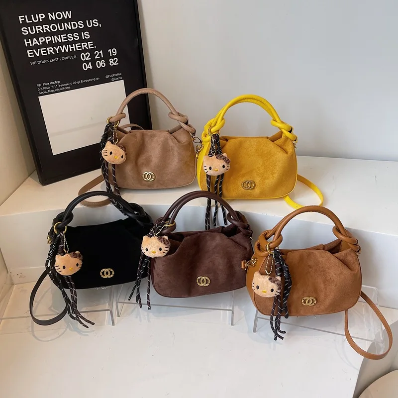 حقيبة كتف نسائية كلاسيكية لعام 2025، محفظة كروس من الجلد الطبيعي، حقيبة صغيرة ريترو للاستخدام اليومي والسفر، حقيبة يد بوهو عصرية