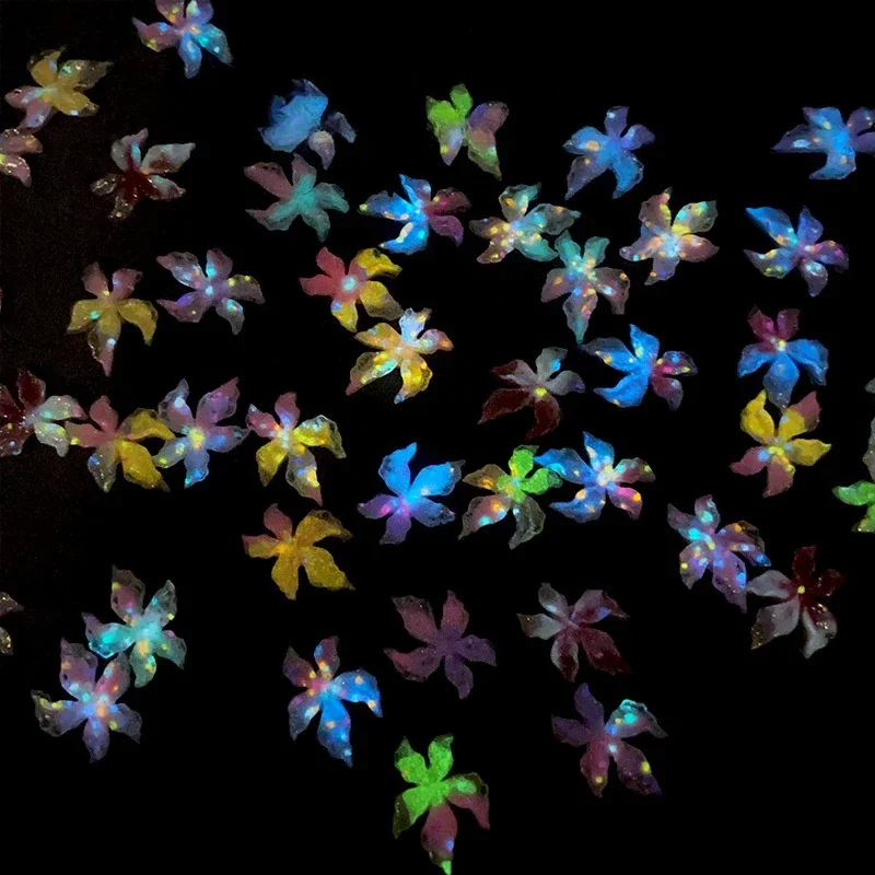 20 قطعة مسمار الفن المختلط الراتنج قليلا ملون زهرة مسمار سحر تصميم مضيئة سحر الراين Craft بها بنفسك الحرفية لمسمار ثلاثية الأبعاد الديكور #4