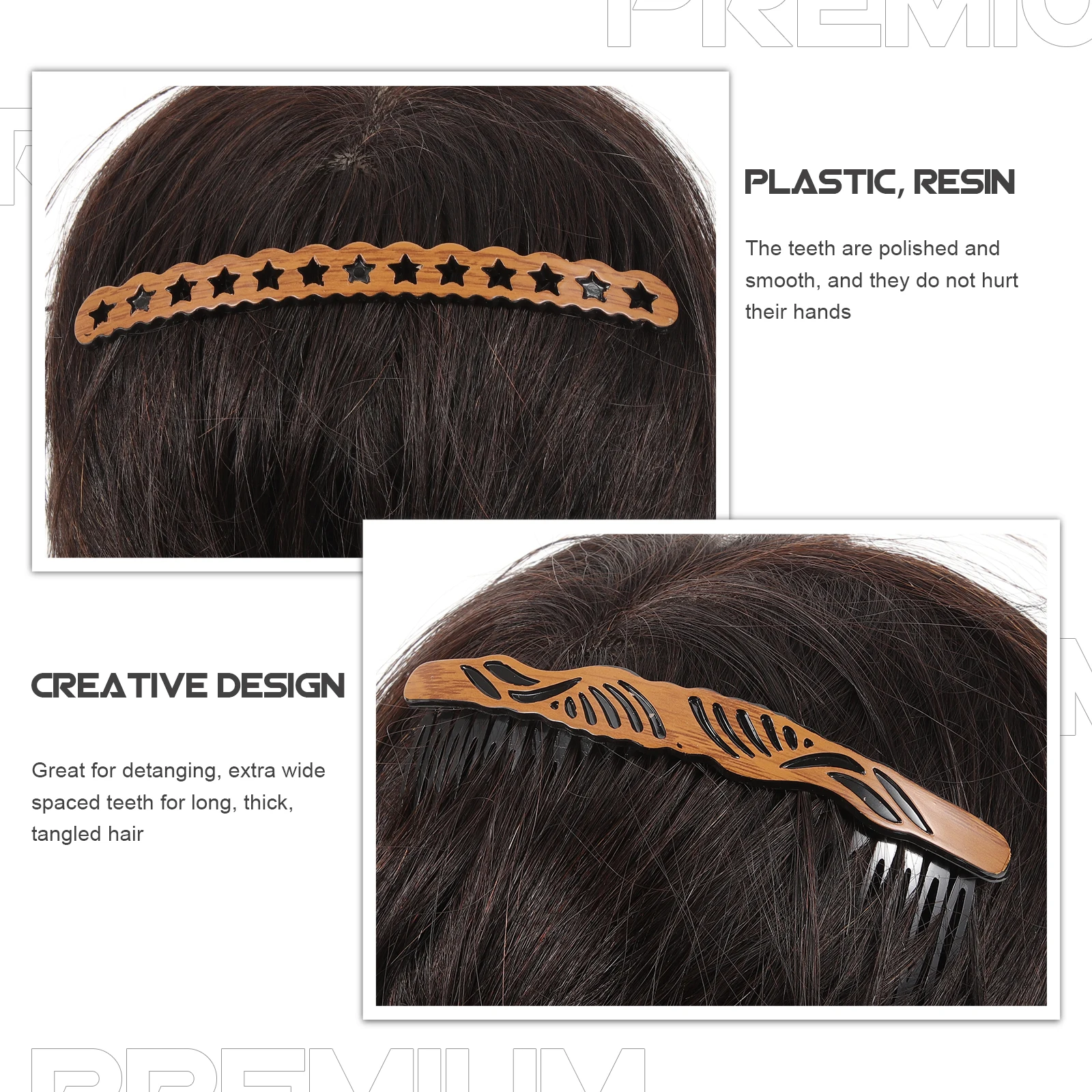 

8 Pcs Insert Comb Hair Hair Fork Comb Hairpins Clips Wide Teeth Detangling Scalp Massager Styling Tool Hairpins