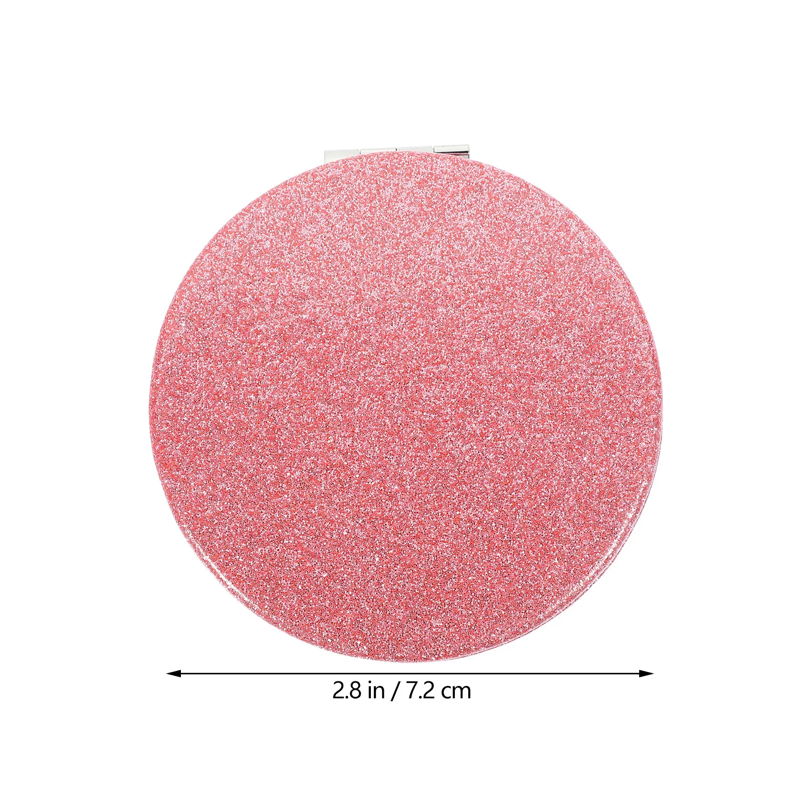 2 個のコンパクト化粧鏡ポータブル小型旅行ポケットミラーグリッター PU 軽量女性屋外使用用