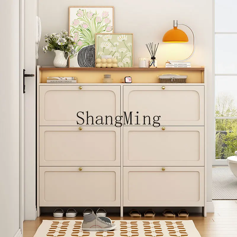 

WYX ultra-thin tipping bucket shoe cabinet, indoor entrance integrated large-capacity shoe rack