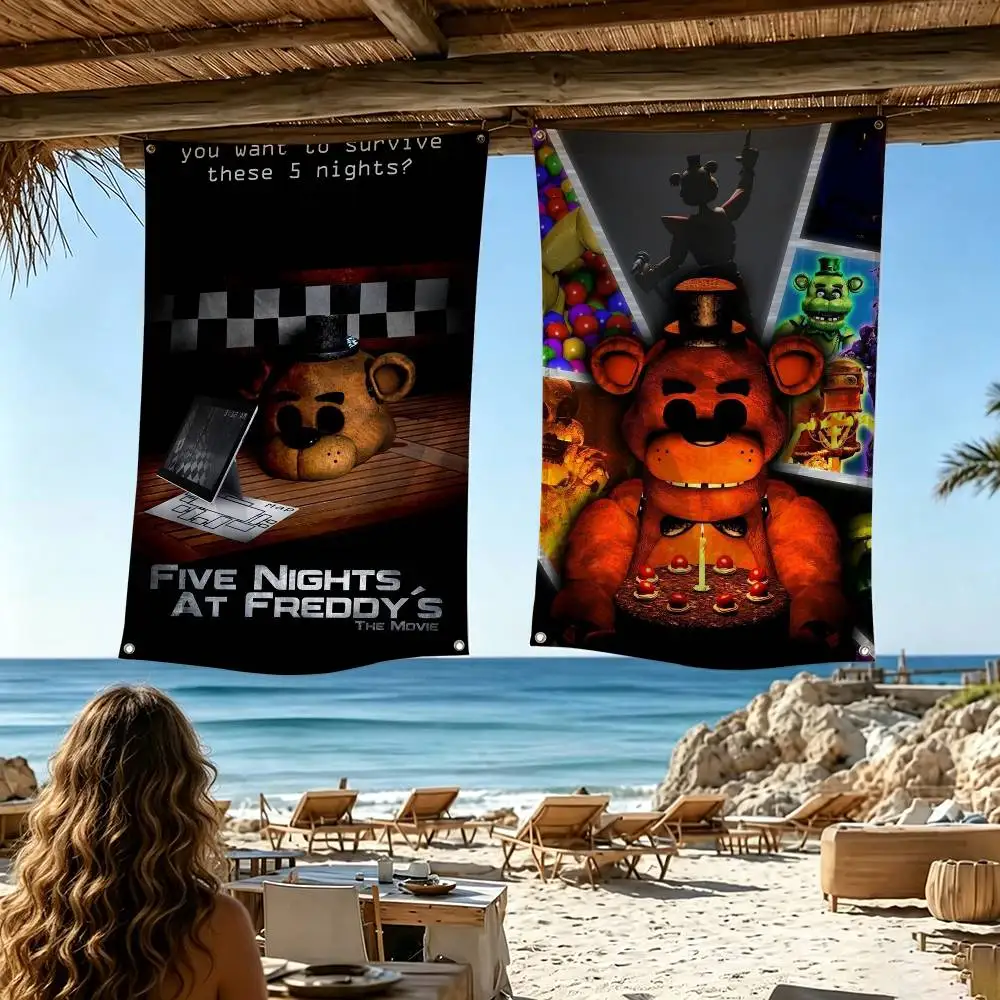F-Fnaf Five-nights-At-F-Freddys  Flags for Bedrooms Home Decor Items Outdoor Decors Garage Decoration Flaga