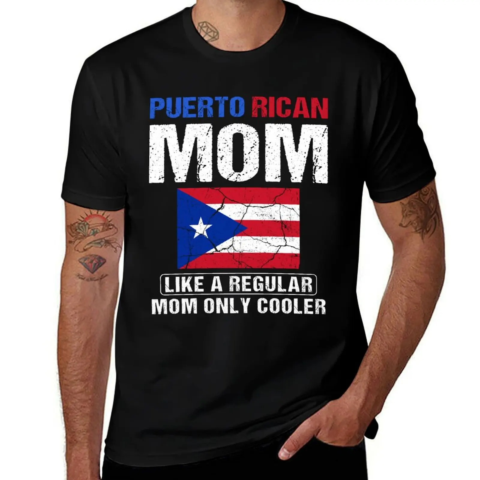 Puerto Rican Mom Like A Regular Mom Only Cooler Puerto Rico Mom T-Shirt Quick Dry Sports Short Sleeve Tee T-Shirt