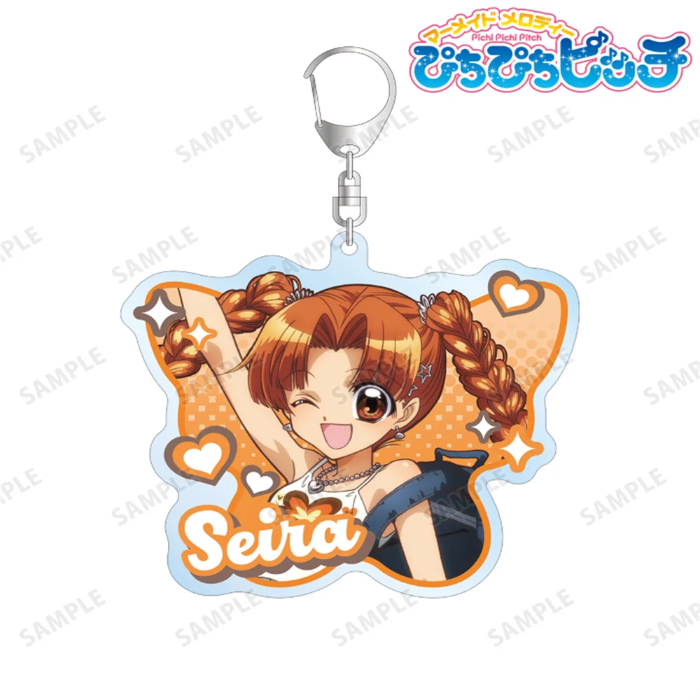 6CM Anime Mermaid Melody Acrylic Keychain Cosplay Q Version Characters Ornament Accessories Goods Collection Gifts