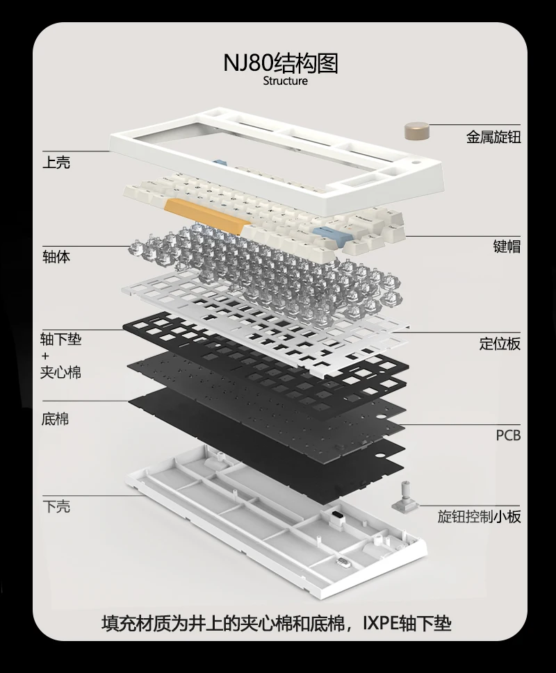 3 أوضاع Keydous NJ80-CP V2 HE تبديل لوحة مفاتيح الألعاب بلوتوث RGB Hotswap DRT 8000hz قابلة للبرمجة