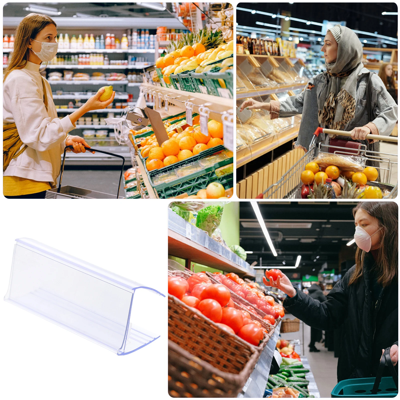 

25Pcs Clear Retail Price Holders Durable Plastic Label Holders For Organized Tables
