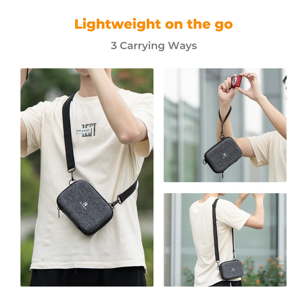 K&F Concept Outdoor Sports Travel Camera Protective Small Camera Bag Lightweight Camera Sling Bag  Waterproof Shockproof