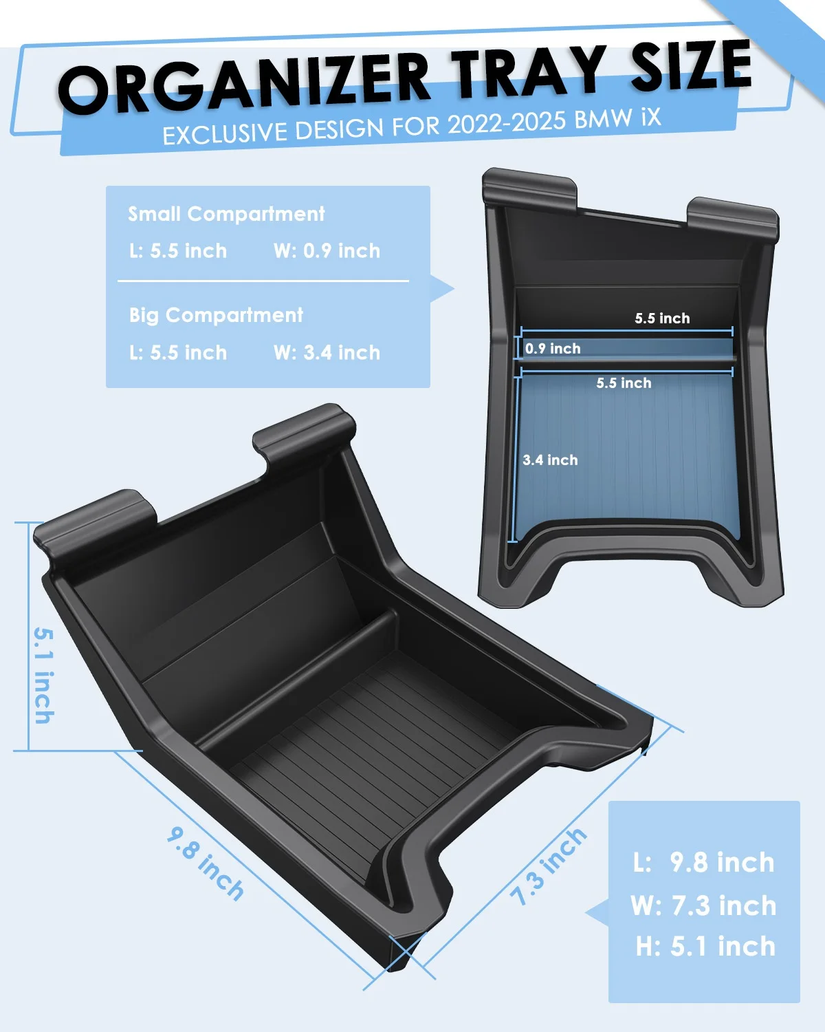 LFOTPP BMW iX I20 EV 2022 2023 2024 2025 için Araba Merkezi Saklama Kutusu Merkezi Kontrol Konteyneri Otomatik BMW iX 2025 Aksesuarları