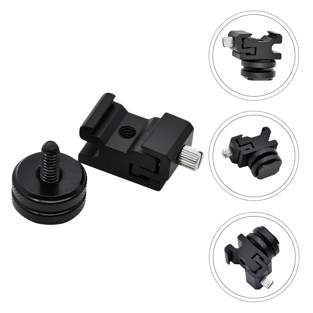 8Pcs Camera Screw Set Tripod Adapter Hot Shoe Mount Adjustable Cold Shoe Flash Stand for Dslr Rig Flash Holder