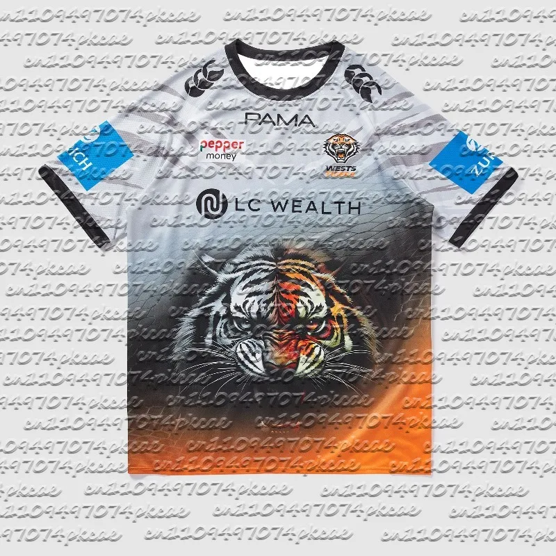 

2026 New Tigers Special Rugby Jersey Summer Men's & Women's Quick-Dry Breathable T-shirt Children's Training Wear Y2k Top