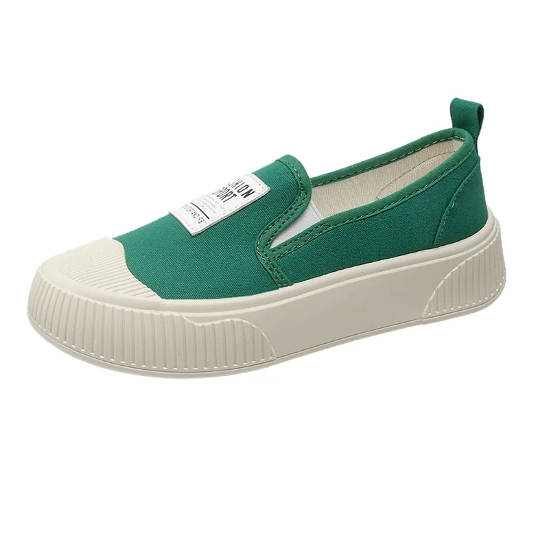 

Thick soled canvas shoes for women in autumn 2023, new casual fashion and versatile small white shoes, popular lazy single shoes