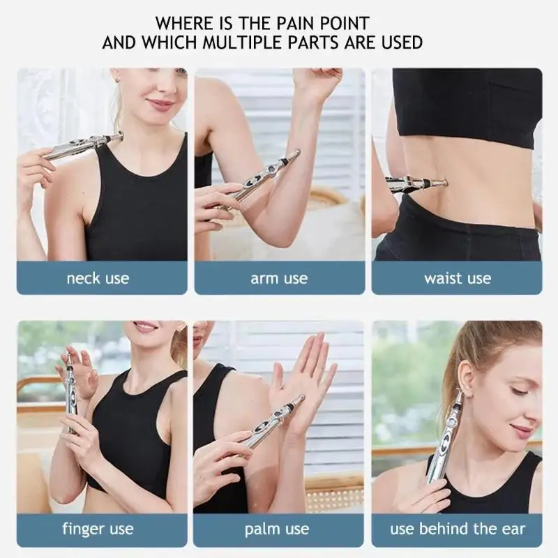 Electronic Meridian Energy Acupuncture Pen Acupoint Stimulator Massage Therapy Tool For Home Body Relief Care - view 4