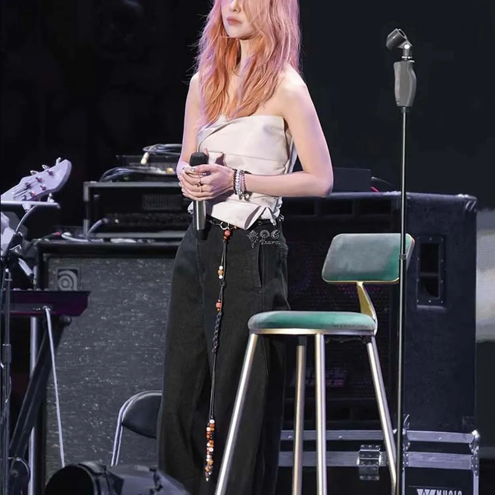 Винтажный ремень из смолы с деревянными бусинами, регулируемый плетеный пояс из искусственной кожи в этническом стиле, джинсовый декор, коричневый ретро-цепочка с кисточками на талии для женщин