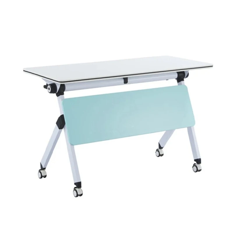Modern convenient mobile foldable desk different color office training table