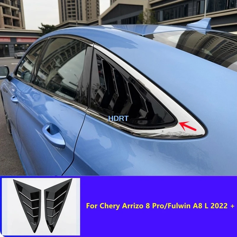

Fit For Chery Arrizo 8 Pro/Fulwin A8 L 2022 + Car Styling Rear Side Triangle Glass Blind Window Louver Shutter Cover Accessories