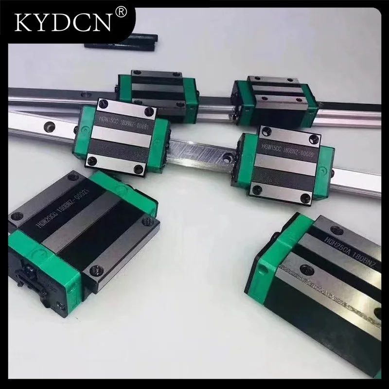 HGR15 Linear Rail Guide HGH15CA HGW15CC Linear Bearing Shaft 200 400 500 600 800 1000 1450mm Rod for Woodworking CNC Parts