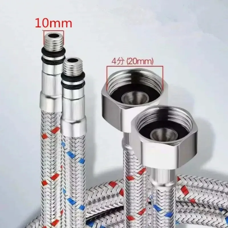 G1/2 Caliber Hoses Length 50cm/60cm/80cm/100cm Faucet Hoses Cold Hot Mixer Faucet Stainless Steel Water Inlet Pipe High Quality