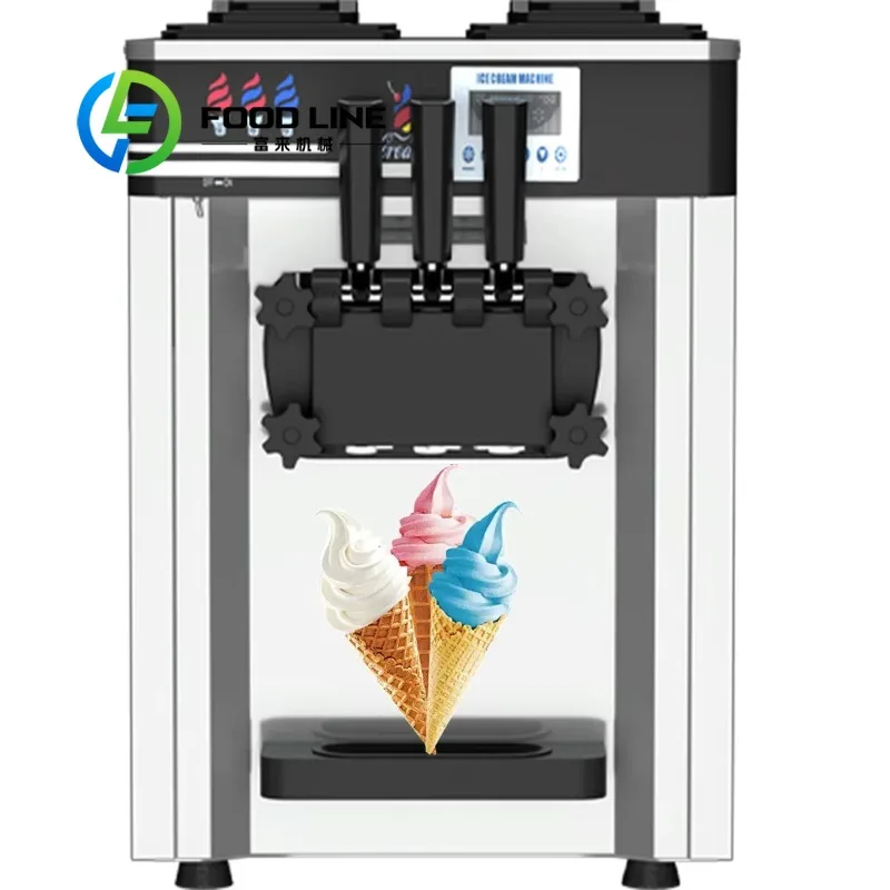 Commercial Ice Cream Machine Low Residue Mixing Tank Minimizes Raw Material Waste When Switching Between Multiple Flavors