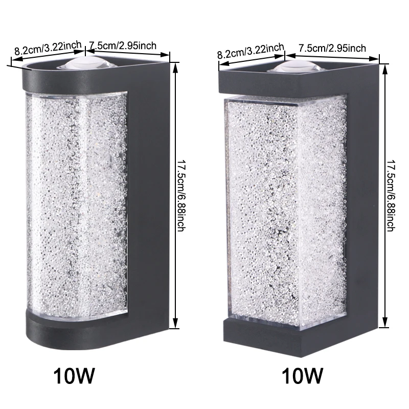Crystal LED Indoor Wall Light 10w Bedroom Bedside Light Living Room Balcony Aisle Wall Lamp Corridor Decoration Wall Lamp