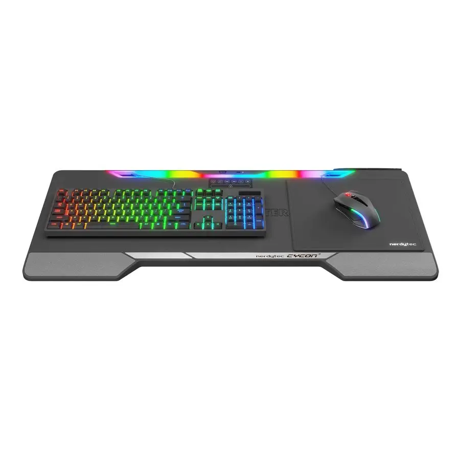 

Lapboard3 with HORIZONLIGHT RGB Bar, Ultimate Ergonomic USBHub Gaming Lap Board for Couch and Bed, Large, Stable and Compatible