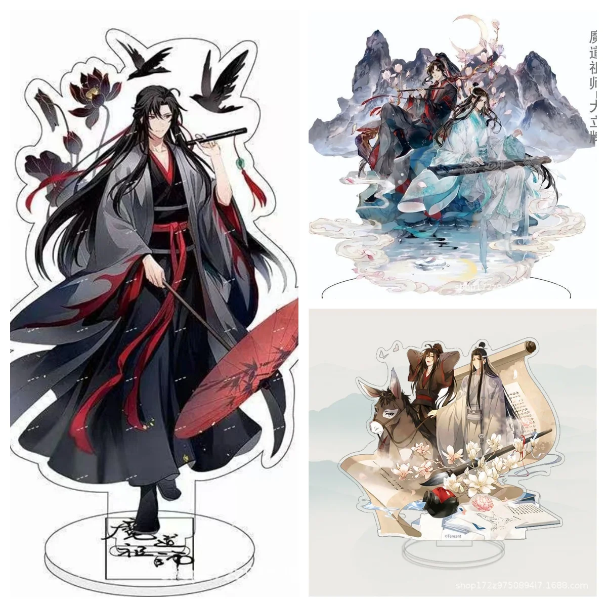 15cm Anime Mo Dao Zu Shi Acrylic Stand Model Figure Cosplay Plate Holder Topper Birthday Fans Christmas Desk Decor Plate Gift