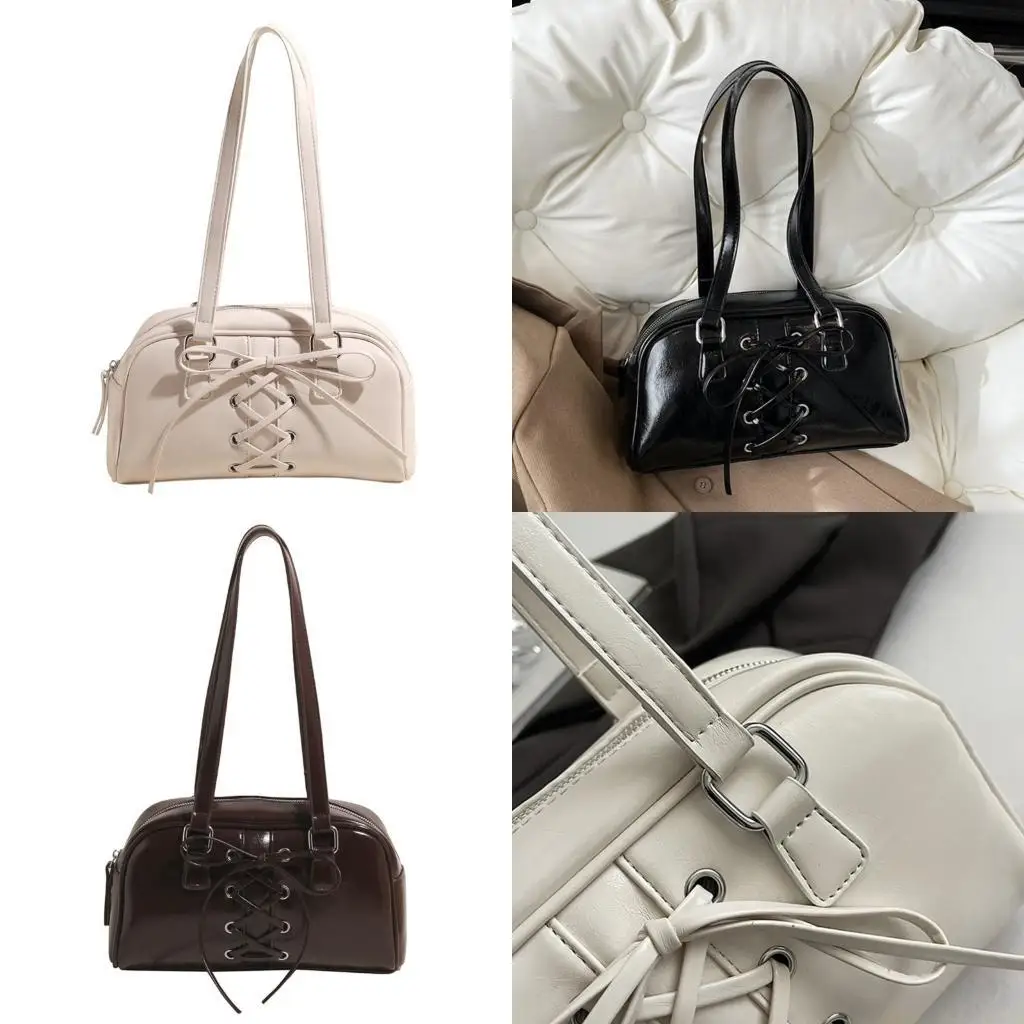 

X90D Elegant Ballet Inspired Shoulder Bag With Bows Tie Detailing Underamr Bags For Fashionable Women Commuting Or Shopping