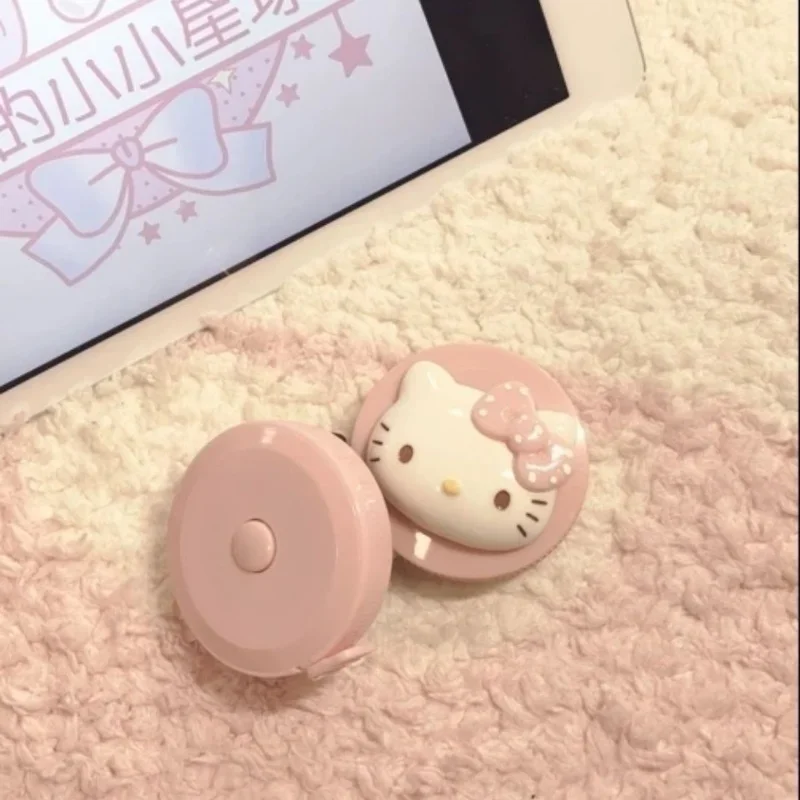 Hello Kitty Cute cartoon DIY portable small tape measure soft ruler clothes waist circumference telescopic ruler anime figure