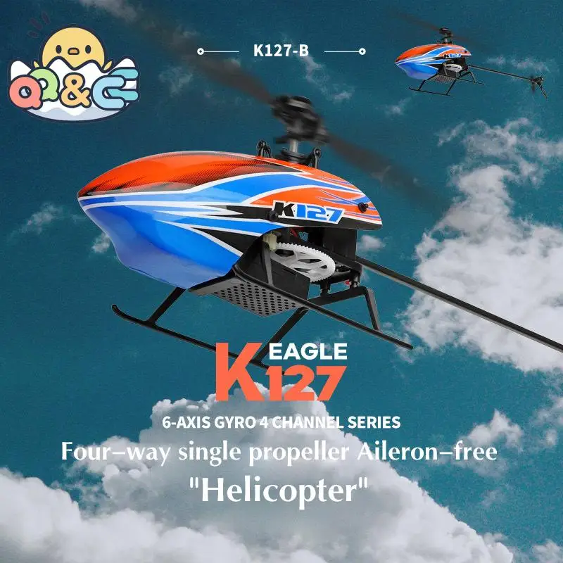 WLtoys K127 helikopter RC samolot mini dron 2.4G 4CH 6-Aixs z ciśnieniem powietrza stała wysokość RTF Model samolotu zabawki dla dzieci prezenty