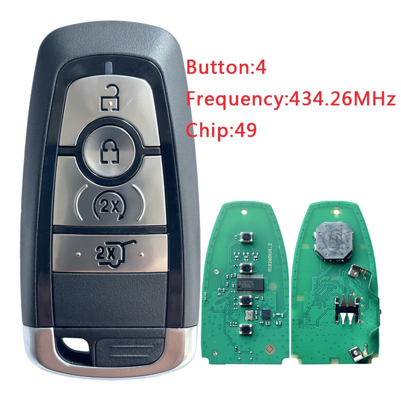 

Ключ послепродажного обслуживания для Ford 4-кнопочный 434,26 МГц 49-чиповый транспондер HITAG PRO