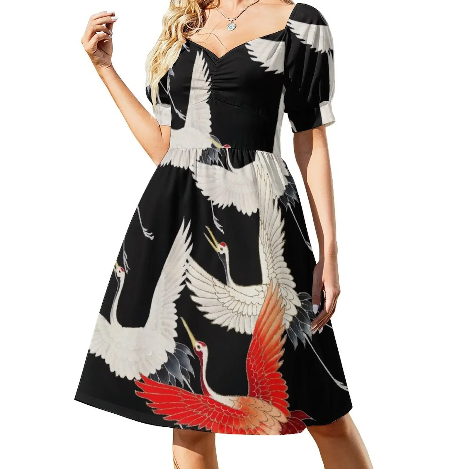 

CRANE Sleeveless Dress chic and elegant evening dress luxury woman party dress