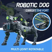 1609PCS Robotic Dog Building Kit Rotatable Neck Mechanical Puzzle DIY Assembly Bricks STEM Toys for Kids Birthday Holiday Gifts