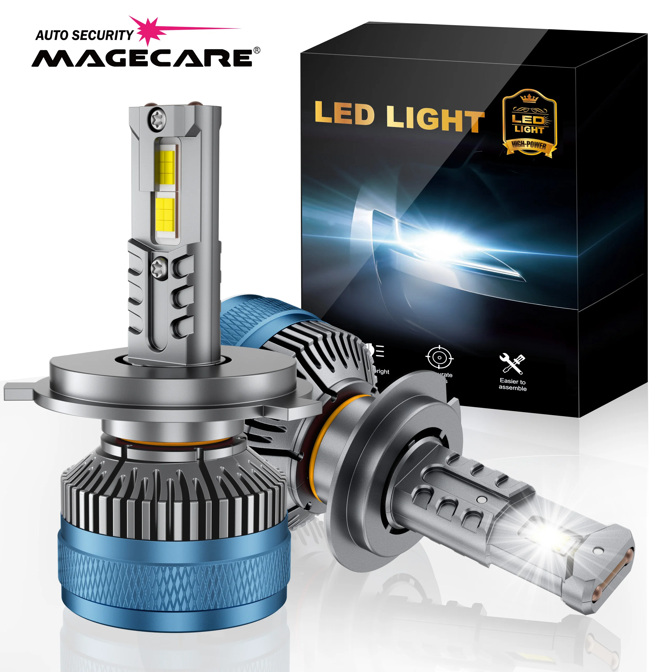 Faros LED H7 de 30000LM y 140W, Canbus LED H4 H3 H1 H8 H11 9005 HB3 9006 HB4, Luz para Auto con Chips CSP, 6000K Blanco, Lámpara Antiniebla Turbo para Auto