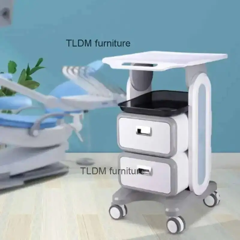 One Modern Mobile salon Trolleys Hospital Medical Dental Drawer Tool Cart with Two or Dental Plastic Storage Tool Trolley Cart Z