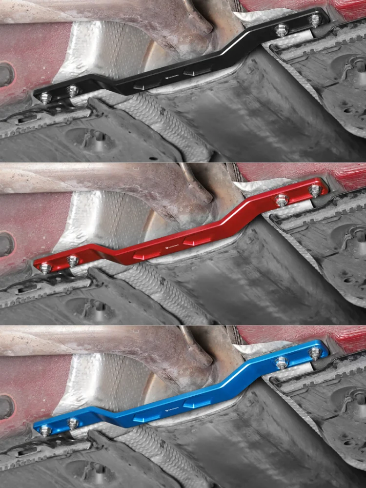 BEVINSEE Ersatz 5Q0802128, Aluminium-Hecktunnelstrebe für Audi A3 8V/8Y Q2, für VW Golf 7/8, für Passat B8, für Seat Leon 5F – Detail 1