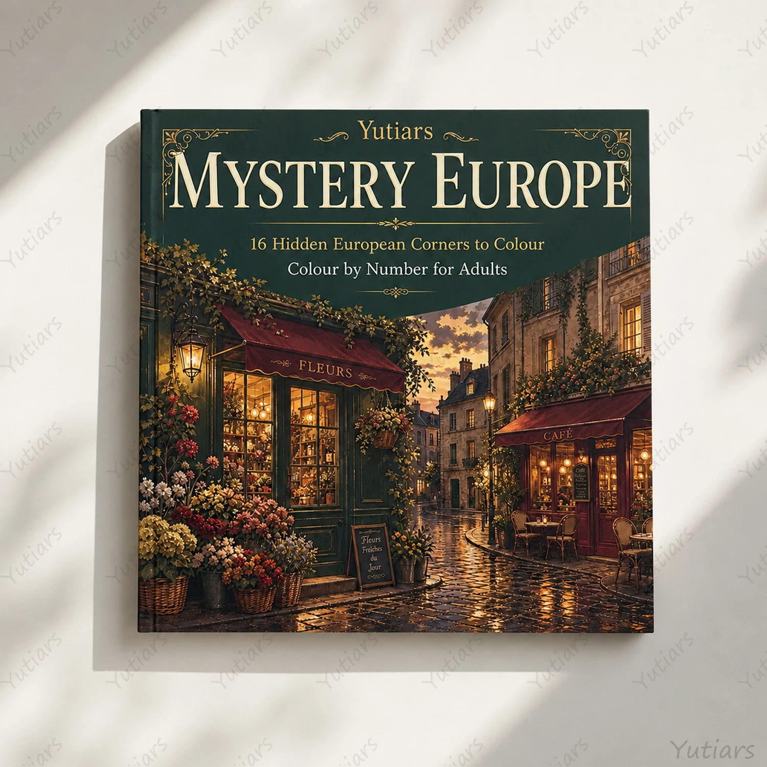 Mystery Europe Coloring Book for Adults, Color by Number Art Book with 16 Scenic Pages, Relaxing Creative Activity Gift Ideas
