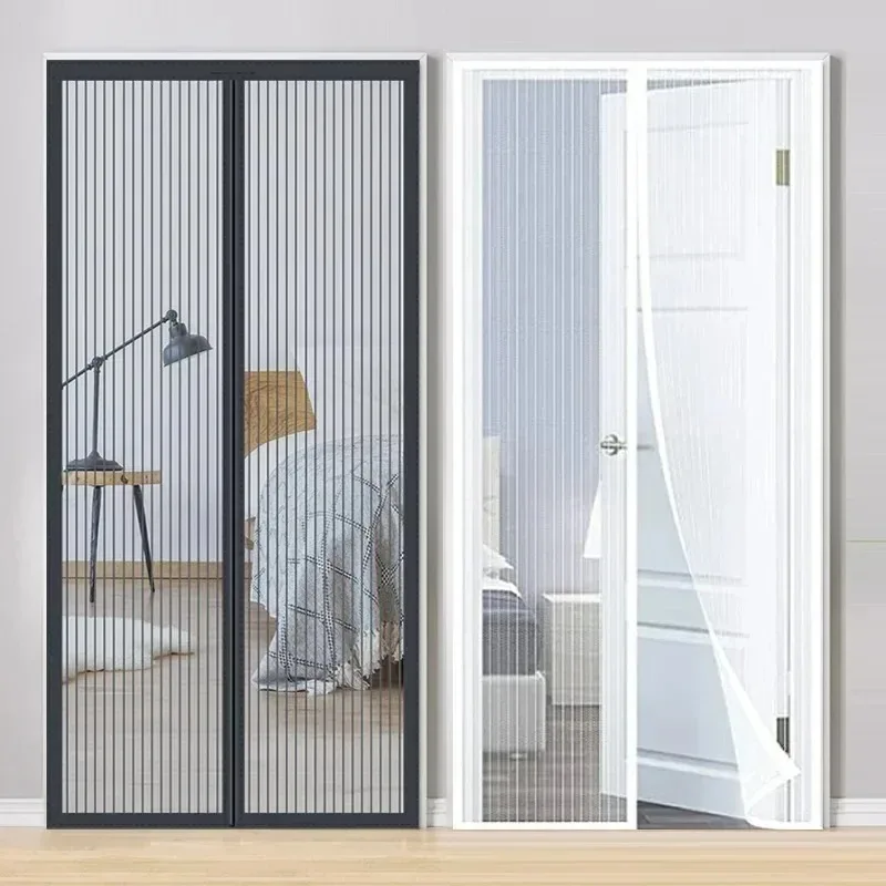 Magnetic Screen Door Curtain No Punching Anti Mosquito Insect Fly Bug Auto Closing Household Ventilation Door Window Curtain