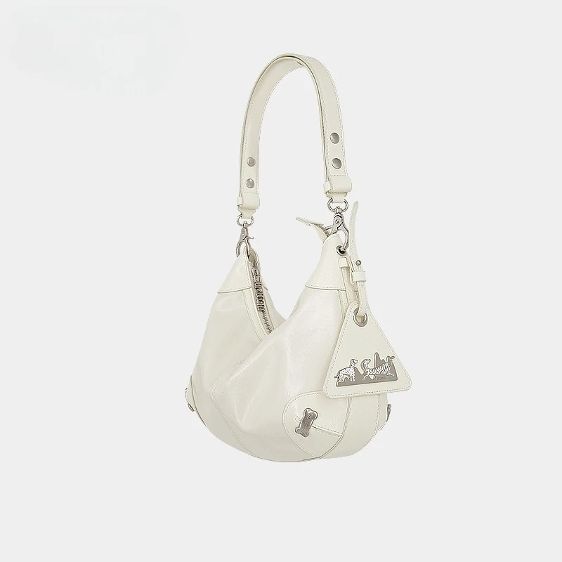 

TACOOMO Flat Boat Bag 2025 New Dumpling Bag Texture HoBo Single Shoulder Crossbody Underarm Bag
