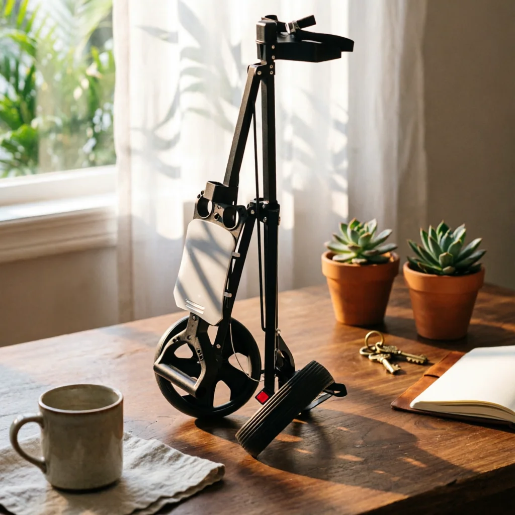 Foldable Golf Trolley Long-Lasting 2 Wheel Golf Vehicle Pull Vehicle Effortless-glidingRolling Wheels Sports Gear Ergonomic