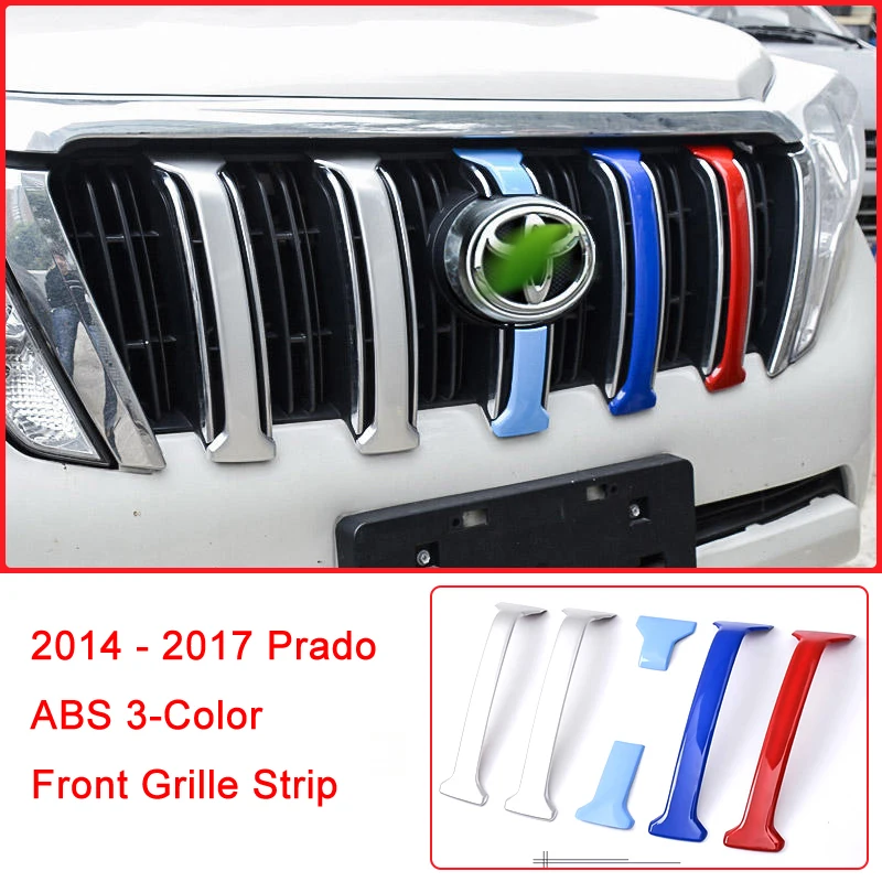 2010 - 2023 Toyota Prado (Land Cruiser Prado) Chrome Front Grille Decoration Strip - Mesh Grill Design for Stylish Upgrade