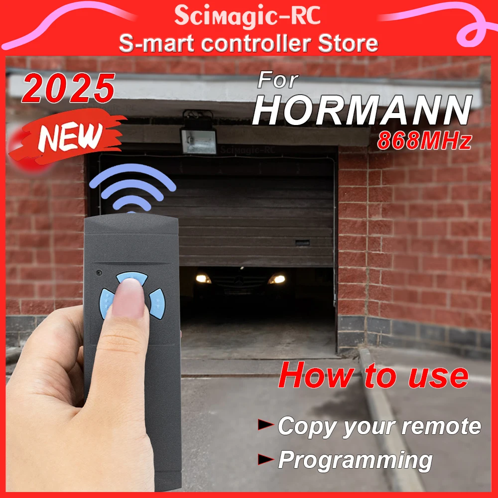 2025 NEW HORMANN Garage Gate Door Remote Control Clone HS4 HSM4 HSE2 HSE4 HS1 HS2 868.35MHz Handheld Transmitter 868mhz Opener