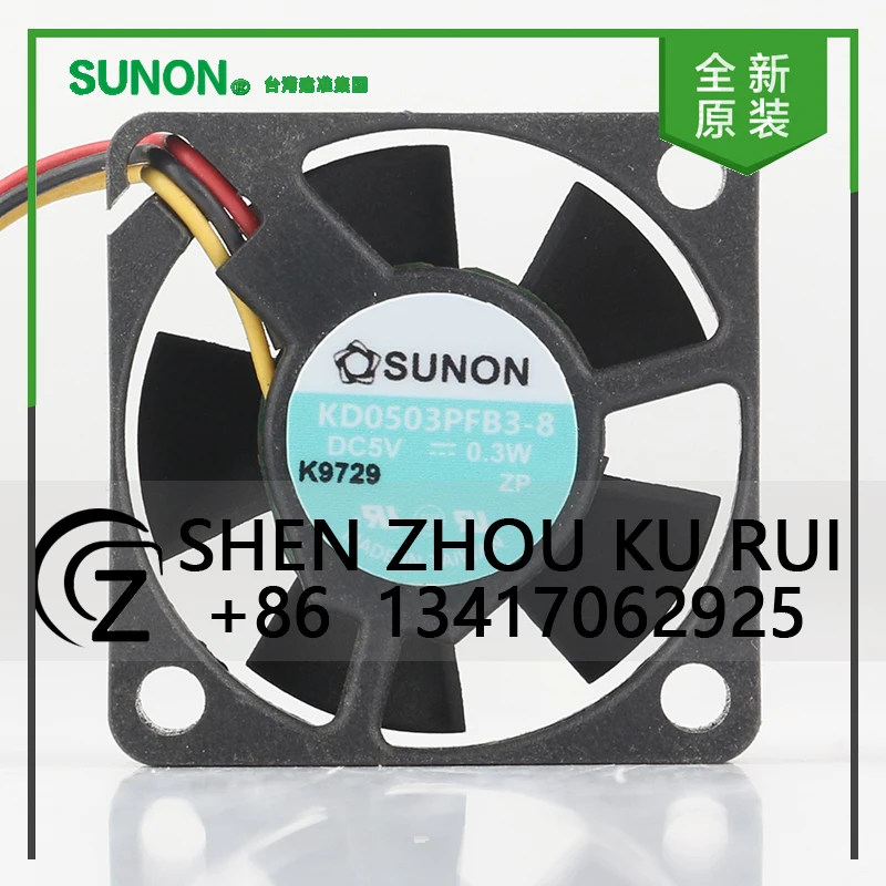 

Sunon 12 В 24 В 48 В постоянного тока 5 В 0,3 Вт AC EC 3010 30X30X10MM 3 см Микро-тихий роутер для жесткого диска ноутбука Трехпроводной охлаждающий вентилятор KD0503PFB3-8