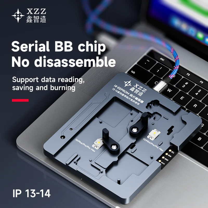 

Xinzhizao XZZ i4-EEPROM 8in1 Chip Programmer for iPhone 13/Mini/Pro/ProMax 14/Plus/Pro/ProMax Baseband Logic IC repair Tool