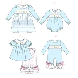 boutique children's set with puff sleeves princess print polka dot trousers two lace girls set long-sleeve dress baby romper