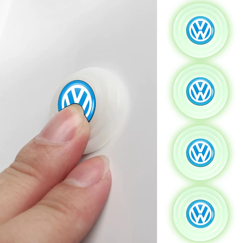 Car Door Shock Absorber Mats Silicone Luminous Soundproof Stickers Buffer For Volkswagen VW Jetta Golf GTI MK2 MK4 MK5 MK6 MK7