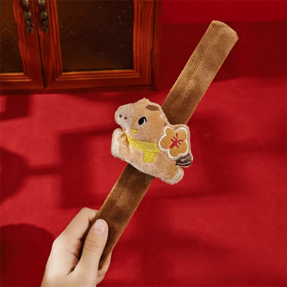 

Cute Plush Slap Bracelets Cartoon Horse Animal Clap Ring Horse Slap Wristband Interactive Toy