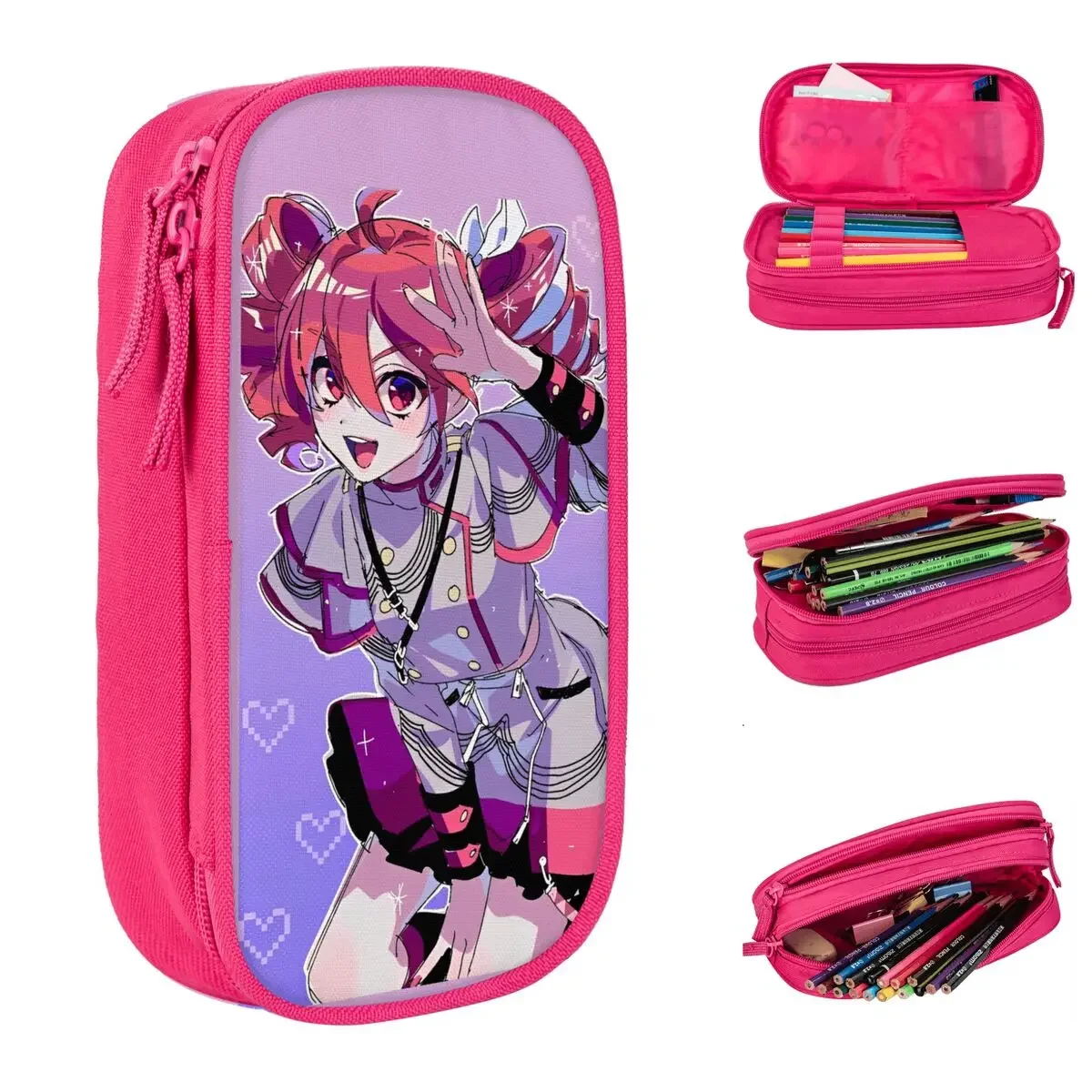 カサネテト-ペンケース-ボーカロイドガール-ペンポーチ-学生用-大容量バッグ-学生向け-学用品-ギフト