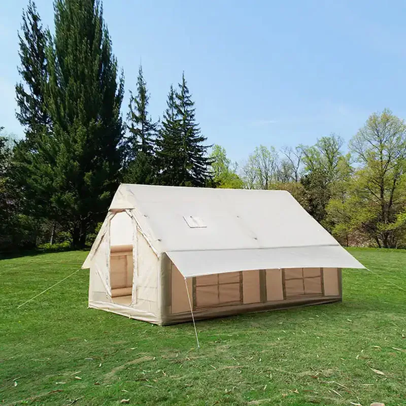 Quick Set up 420D Oxford Triangle Camping Inflatable House air Tent with 16cm TPU Inflatable Tube