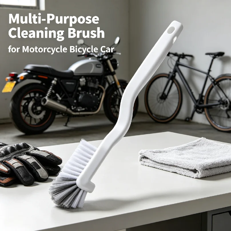 Japanese Sink & Motorcycle Cleaning Brush - Long Handle Elbow Design for Tail Holes & Crevices