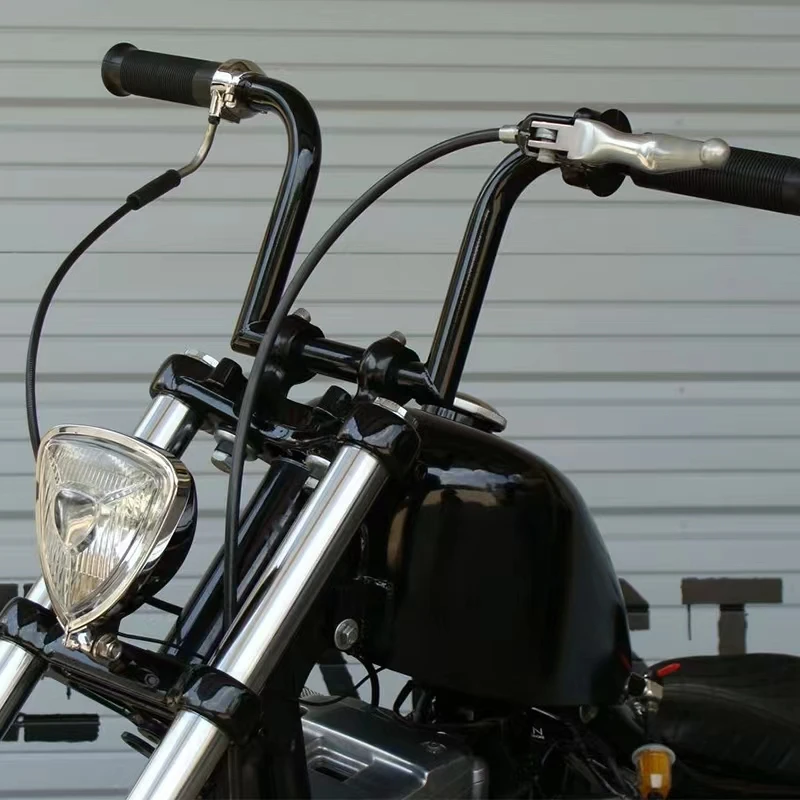 For  Harley 883 X48 72 1200 is refitted with goose shaped handlebars, high handlebars and Z handlebars